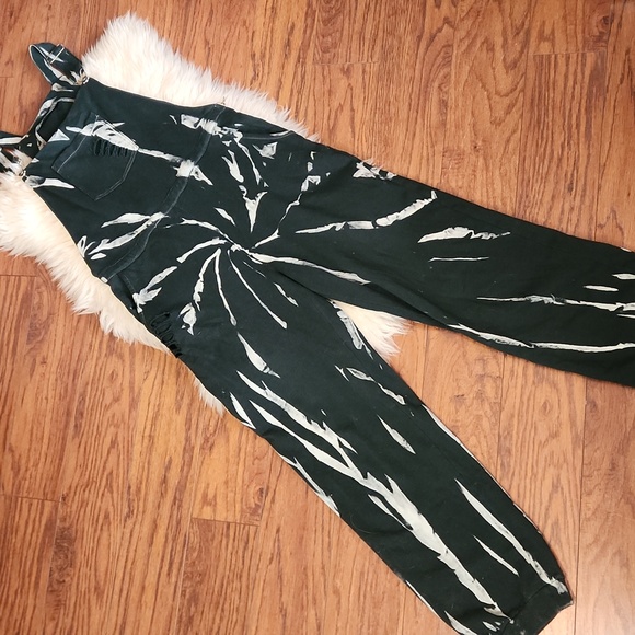 POL Anthtropologie Black Distressed Overalls Relaxed Fit - Picture 1 of 7